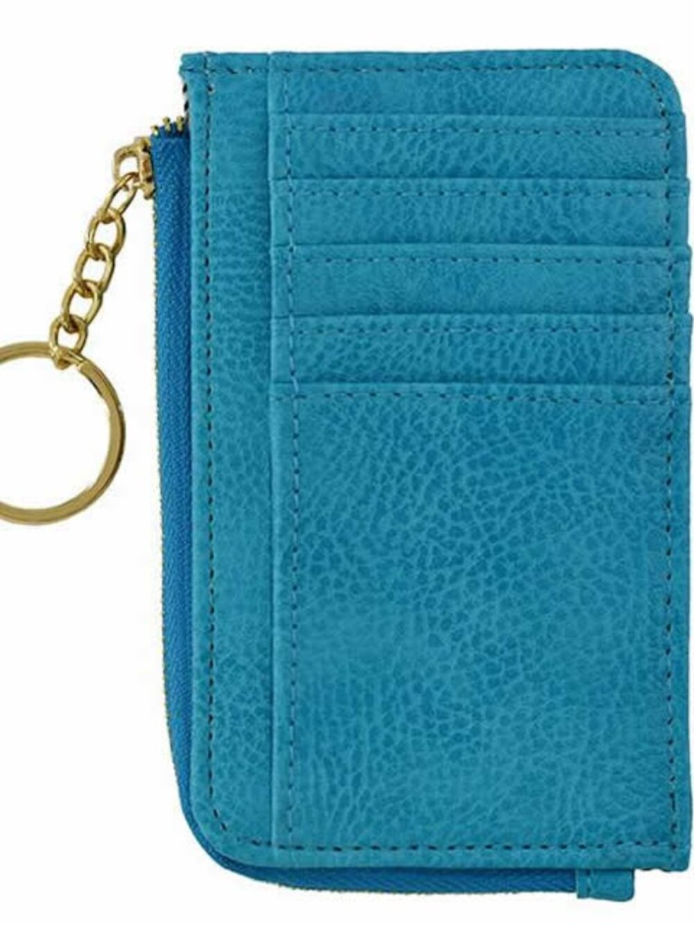 Fashion Card Holder Keychain Wallet - Turquoise
